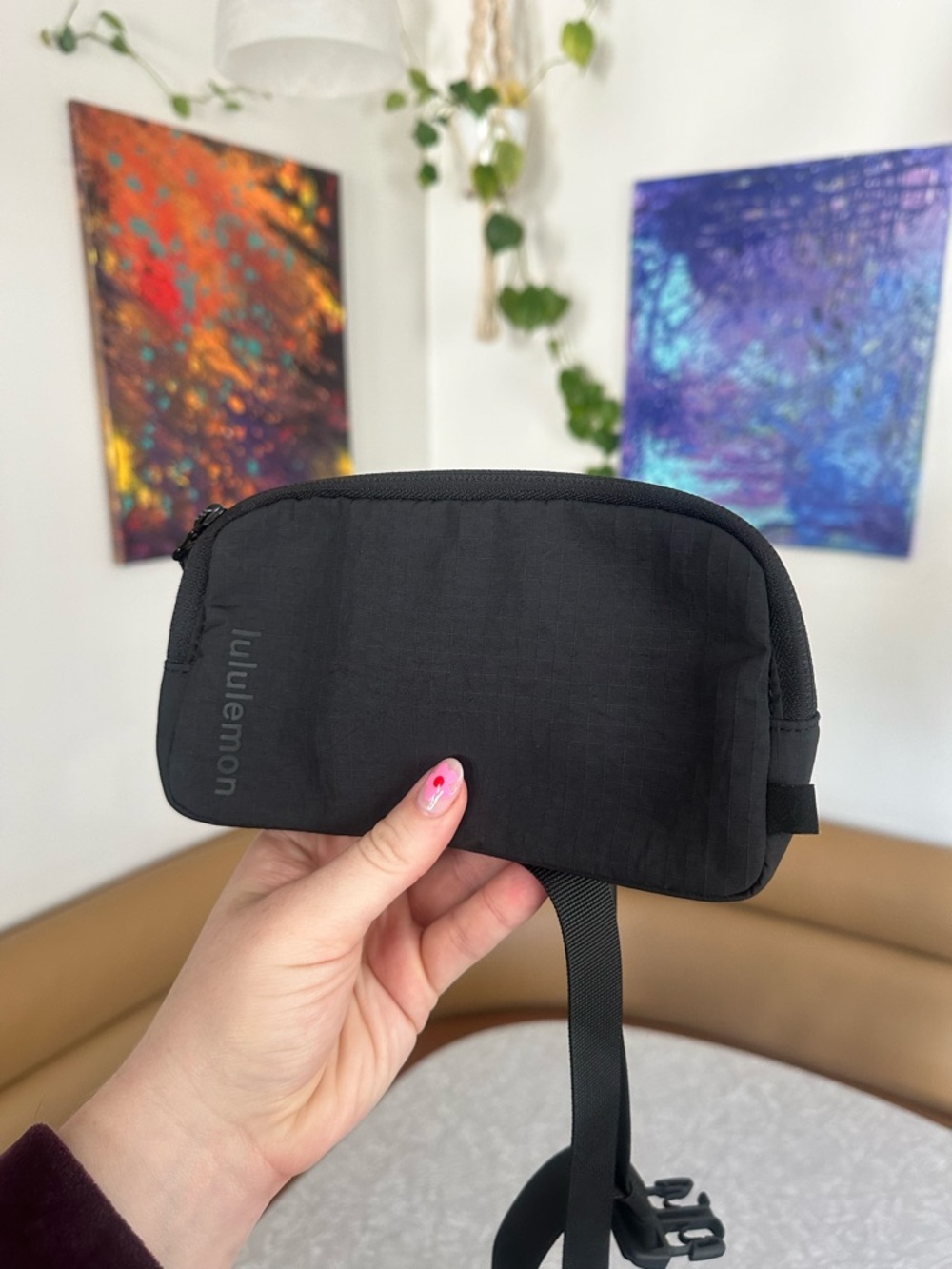 lululemon athletica Black Waist Pouch - Compact Hands-Free Carry